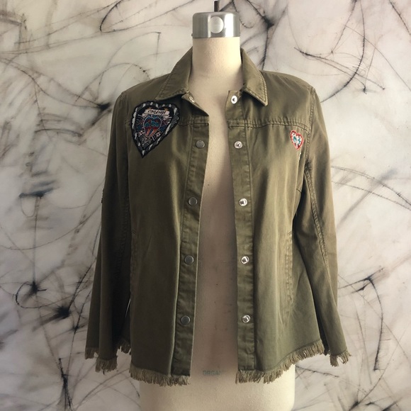 Cinq a Sept Green Military Embroidered Jacket Top. EUC! - Picture 4 of 12
